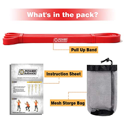 POWER GUIDANCE Pull Up Assist Bands - Stretch Resistance Band - Mobility Band - Powerlifting Bands - by Perfect for Body Stretching, Powerlifting, Resistance Training