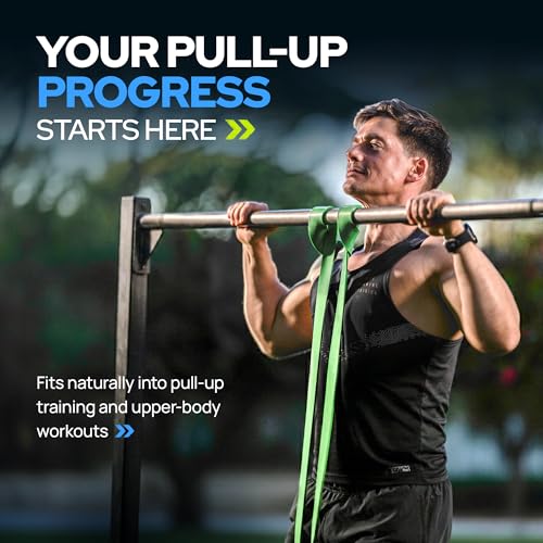 Gym Quality Long Resistance Bands Multi Pack of 5- Loved by Fitness Pros for Group Workouts in Gyms, Boxes, Studios and Bootcamps. Perfect for Pull Ups, Strength Training, Mobility - color: #3 Black, Medium