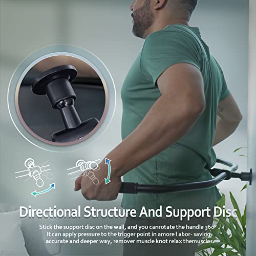 Strict Trigger Point Massage Cane Back and Neck Massager for Muscle Pain Relief and Self-Massage Therapy ，Handheld Back, Neck, Shoulder, Leg ，Foot， Full Body Deep Tissue Pressure Point Tool （ Black）