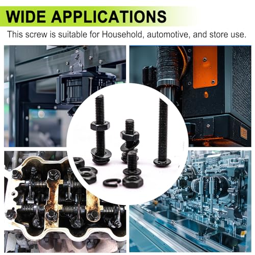 mxuteuk 720PCS M3 Screws Assortment Kit,6/8/10/12/16/20mm M3 Metric Screw,10.9 Grade Alloy Steel Metric Hex Button Head Cap Screws Nuts and Flat Washers for 3D Printing - size: 720PCS M3, style: Hex Socket Button Head