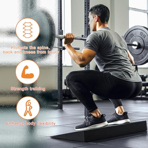 UNMERA Squat Wedge Block Non-Slip Heel Elevated Training | Improves squat form, mobility, and strength. Ideal for weightlifting and deadlifts.
