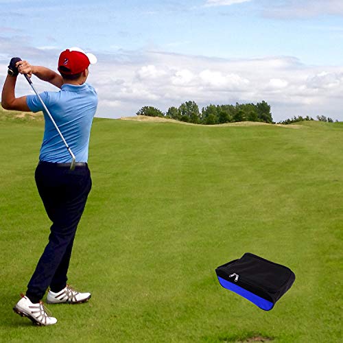 Outdoor Golf Shoes Bags Travel Shoes Bags Zippered Sport Shoes Bag (Blue) - color: Blue
