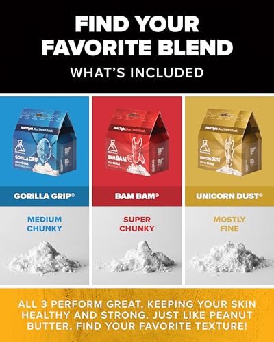 Find Your Favorite Blend: Unicorn Dust, Gorilla Grip, or Bam Bam – 2.5oz Loose Chalk for Lifting, Climbing, Bouldering & Gym Training