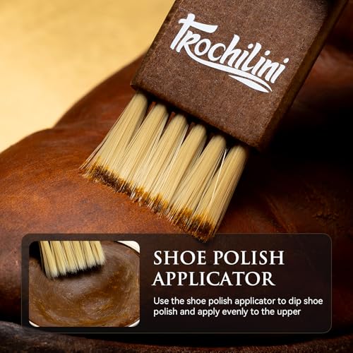 Shoe Polish Kit 13PC Shoe Shine Leather Boot Shoe Care Set Mink Oil Brushes and More for Gentle Care Cleaning - color: 9psc