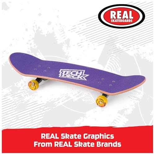 TECH DECK Real Skateboards Handboard, Authentic Mini Skateboard | 9x Larger than a Fingerboard, Hands Only, Authentic Graphics, Die-Cast Trucks, Skateboard Gifts for Kids & Collectors Ages 6+ - style: Real Skateboards