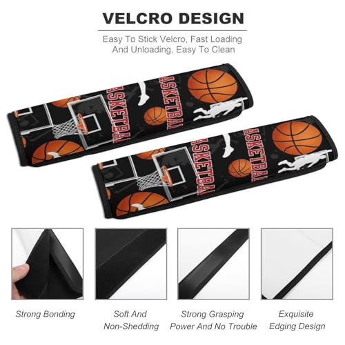 2 Pack Basketball Player Seat Belt Shoulder Pad Universal Soft and Comfortable Shoulder Protector for Kids, Most Cars, Pressure Relief - color: Pattern 23