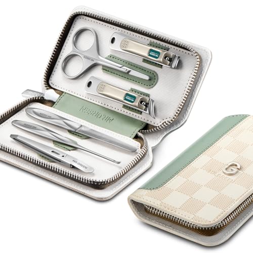 MR.GREEN Manicure Sets Light Luxury Nail Clipper Kits Personal Care Tools Fashion Contrasting PU Case (Mr-8884) - color: Mr-8884