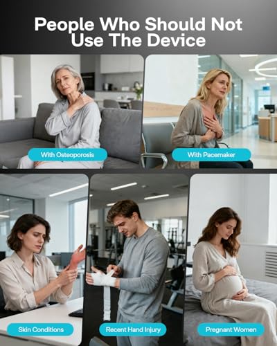 ALLJOY Hand Massager for Arthritis and Carpal Tunnel Relief, Touchscreen Cordless Hand Massager with Vibration and Heat, 6 Levels Pressure Point Therapy, FSA Eligible HSA, Gifts for Women Men