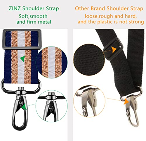 Bag Shoulder Strap, Padded Adjustable Shoulder Strap Replacement - color: Blue Gold, size: 57"