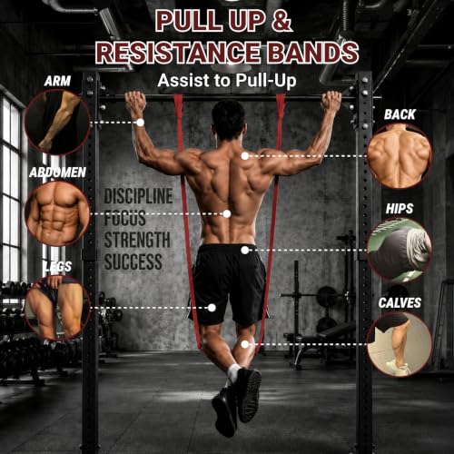 5-Level Resistance Bands,5-125LBS Workout Bands for Exercise | Pull-Up Assist Bands,Physical Therapy & Stretching – Multiple Resistance Levels for Home Gym & All Fitness Goals