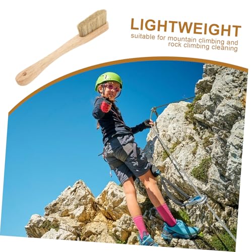 Toyvian Thick Boars Hair Bristles Mountaineering Cleaning Brush for Climbing Bouldering Nonabrasive Wire Brush for Indoor Rock Climbing
