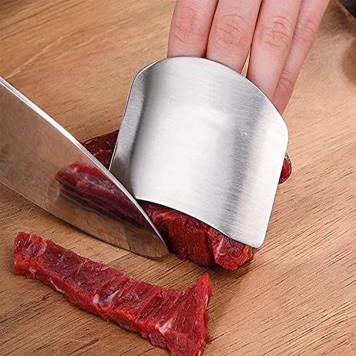 2 Pcs Finger Guards for Cutting, Kitchen Tool Stainless Steel Finger Protectors Finger Guard for Cutting Food, Finger Protectors,Avoid Hurting When Slicing and Dicing(2pcs)