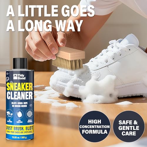 Sneaker Cleaner Kit – Concentrated Shoe Cleaner for White Shoes, 10.6 oz | Premium Shoe Brush, Lifts Dirt & Marks From Leather, Canvas, Mesh, PU, Fabric, Brush and Microfiber Towel Included