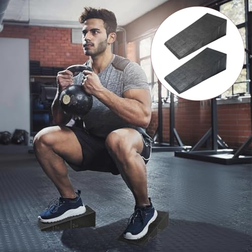 Proberos® 2 Pcs High Squat Wedge Block for Gym, High Bearing, Fitness Slant Board for Heel Elevation, Non-Slip Incline Wedge for Squats, Calf Raises & Weight Training Stability