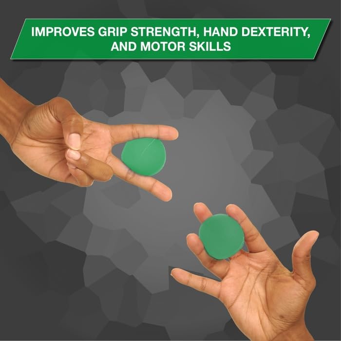 THERABAND Hand Exerciser, Stress Ball, Therapy, Squeeze, Exercise, Green | Hand exerciser for grip strengthening, hand therapy and finger, wrist and forearm exercise