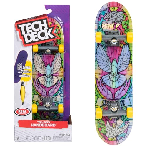 TECH DECK Real Skateboards Handboard, Authentic Mini Skateboard | 9x Larger than a Fingerboard, Hands Only, Authentic Graphics, Die-Cast Trucks, Skateboard Gifts for Kids & Collectors Ages 6+ - style: Real Skateboards