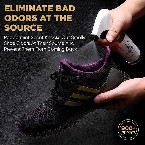 Gold Standard Natural Shoe Deodorizer Spray, Peppermint, 2-Pack (12 oz) | Extra Strength, Long-Lasting Freshness for Sneakers, Boots & Athletic Shoes - size: 6 Fl Oz (Pack of 2)