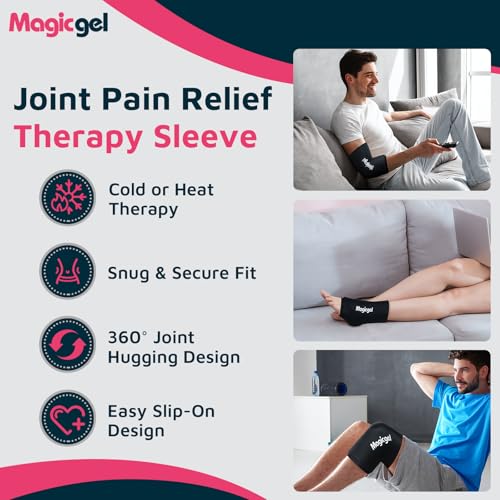 Magic Gel Elbow Ice Pack Wrap – Reusable Knee and Arm Sleeve - Hot & Cold Freeze Therapy Wrap for Targeted Areas – Compact Compression Fit for Knees, Calf, Joints, Tennis - style: Small Knee & Elbow Pack