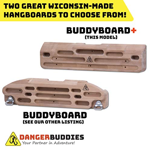USA-Made Wood Hangboards - The Ultimate Wooden Rock Climbing Hangboards/Fingerboards - style: Buddyboard Plus