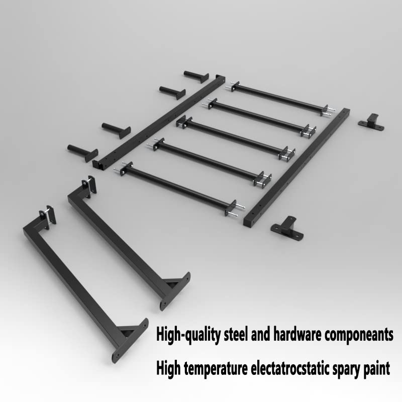 Wall-Mounted Pull-Up Bars/Climbing Frames, Home Gym Corridor Steel Exercise Bars, Multifunctional Strength Training Equipment