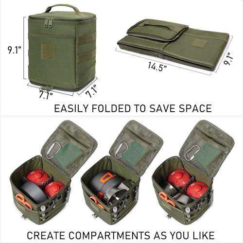 Tactical Camping Storage Bag 7L Utility Tote Bag Trunk Organizer (Coyote Brown) - color: Coyote Brown