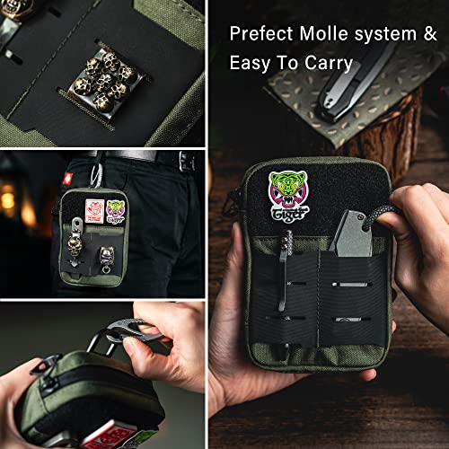 TACTICAL GEEK Block E2.0 EDC Compact Waist Multi-Purpose Molle Pouch Organizer, Green - color: Green