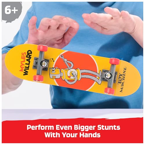 TECH DECK Toy Machine Handboard, Authentic Mini Skateboard | 9x Larger than a Fingerboard, Hands Only, Authentic Graphics, Die-Cast Trucks, Skateboard Gifts for Kids & Collectors Ages 6+ - style: Toy Machine