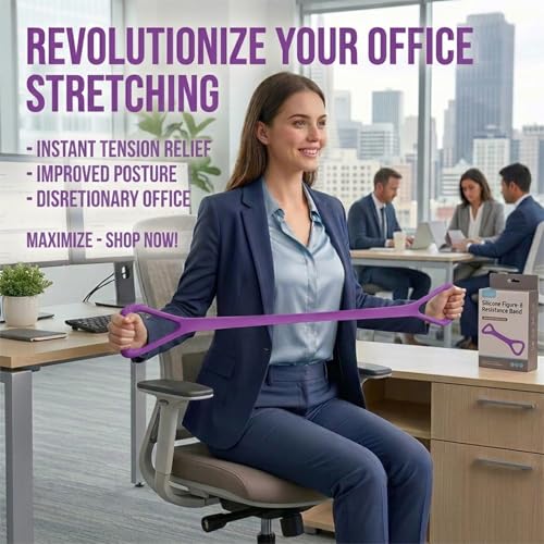 Figure 8 Resistance Band with Handles Elastic Exercise Band for Arm Back & Shoulder Workout Non-Slip 8 Shaped Resistance Band for Home Gym Yoga Pilates Stretching & Physical Therapy 3Pack - color: Purple