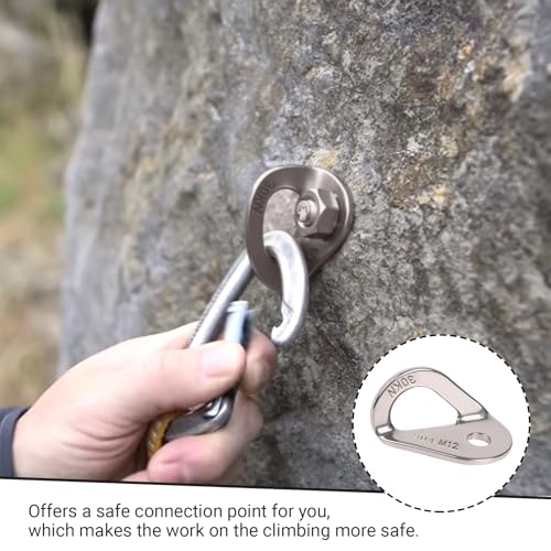 Climbing Bolt Hanger - Stainless Steel Rock Climbing Anchor Bolt Outdoor Gear Rescue Hammock Installation, Fits for Bolt, 2PCS - size: 30KN, style: M12