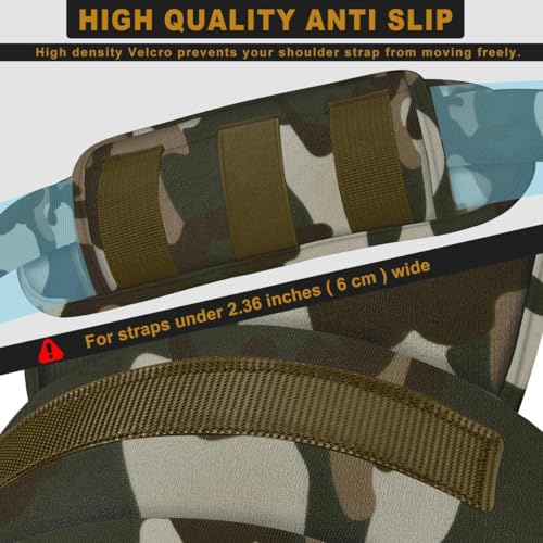 ZINMARK Tactical Shoulder Pad with Ultra-Thick Cushion for Vest Shoulder Straps and Backpacks, Comfort and Breathable,(1PCS-Camouflage-Green) - color: Camouflage-green