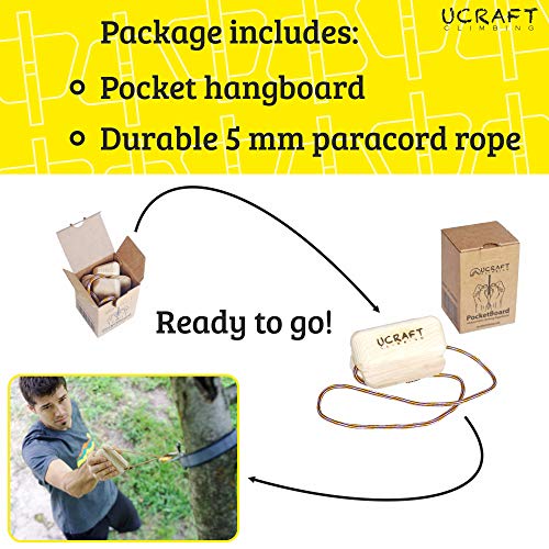 Ucraft Pocket-Sized Climbing Hangboard. Portable Fingerboard for Training and Warm-up