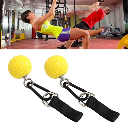 1 Pair Climbing Training Grip Balls with Stainless Steel Hooks and Ribbons, PU Slip-Resistant Material for Hand and Muscle Strength Training on Horizontal Bars