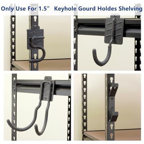 Wallmaster Boltless Shelving Hook Organizer Kit,7 Pcs Adjustable Storage Hanging Accessories for 1.5 inch Keyhole Rack,Garage Heavy Duty Tool Storage System - size: 7 pcs-Unspecified