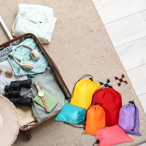 Drawstring Bag with Toggle, Stuff Sack String Waterproof Travel Storage Bags Cinch Stuff Pouch -Fitting for Yoga - color: Red