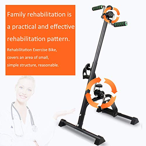 Pedal Exerciser Bike Hand Arm Leg and Knee Peddler Adjustable Fitness Equipment for Seniors, Elderly Home Pedal Exercise Bike for Total Body, with Gift Box - color: Classic Model