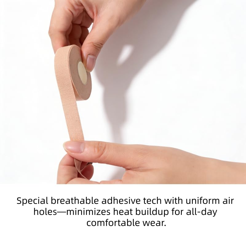 Skin-Tone Finger Tape (4-Pack) – Breathable Cotton Athletic Tape for Sports Protection & Joint Support