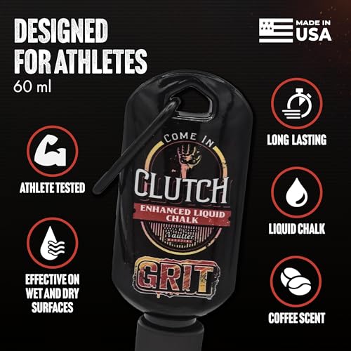 STYK Vaulter Magazine - Enhanced Liquid Chalk, No Mess, Work Out Chalk, Grip Boost, for Weightlifting, Gymnastics, Rock Climbing, Bodybuilding, Pole Vault, Crossfit, and More, Liquid Hand Chalk - style: 60ml with GRIT