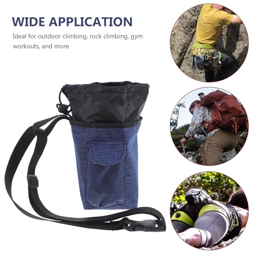 STOBAZA Bouldering Chalk Bag with Waist Belt Anti-Slip Rock Climbing Chalk Pouch for Outdoor Mountaineering and Gym Use