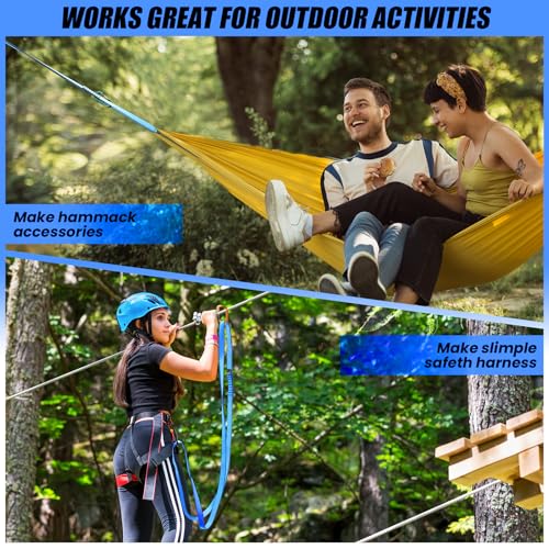 18MM Nylon Climbing Slings Runners 23 kN Strong Webbing Straps for Rock Climbing, Rappelling, Swing, Yoga Hammock etc - color: 1PC Blue, size: 48inch/120cm