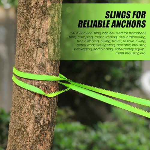18MM Nylon Climbing Slings Runners 23 kN Strong Webbing Straps for Rock Climbing, Rappelling, Swing, Yoga Hammock etc - color: 1PC Green, size: 48inch/120cm