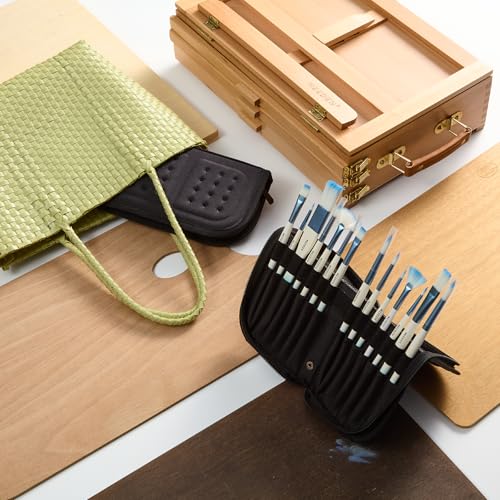 MEEDEN Paint Brush Holder, 15 X 11.2 Inch Zippered Paints Brush Case, Organization and Storage Bag for Artist Paints Brush (Brushes NOT Included) - size: 15 X 11.2 Inch