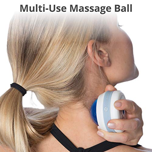 Body Back FSA Eligible Manual Massage Roller Ball | Deep Tissue Roller & Lacrosse Ball - Handheld Massager for Sore Muscles & Joint Pain | 360° Mobility Therapy Ball for Athletes & Fitness Recovery - color: Blue