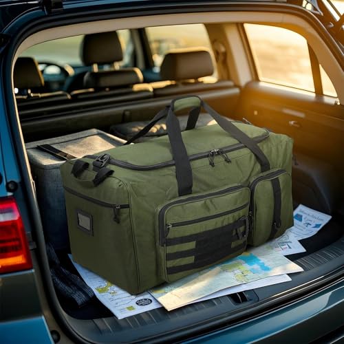120L Extra Large Duffle Bag for Men, 32" Heavy Duty Sports Gym and Travel Duffel Bag with Shoes Compartment, Equipment Gear Bag for Football Soccer Baseball Hockey Helmets Pads, XL Giant Green - color: Green