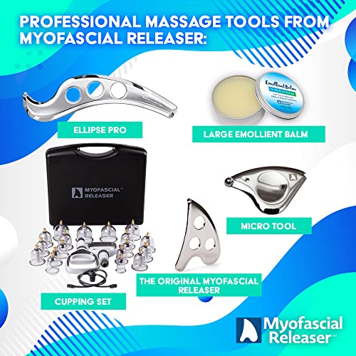 Myofascial Releaser Compact Muscle Scraper Tool – 304 Stainless Steel Portable IASTM & Gua Sha Scraping Instrument with Ergonomic Grip for Manual Bodywork and Massage Techniques - color: Micro Tool