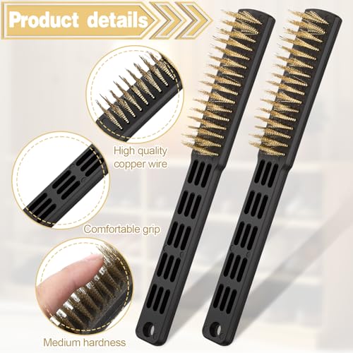 2 Pcs Bowling Accessories Bowling Shoe Brush, Remove Dust Grit, Heavy Duty Wire Brush, Improve The Slide of The Shoe Outdoor Shoes Cleaning Brushes for Shoes, Sliders, Golf Cleats and Boots