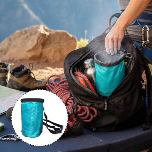 Waterproof Magnesia Sack with Belt Climbing Chalk Bag Magnesia Powder Pouch for Mountaineering Travel Sports Fitness Golf - color: Blue