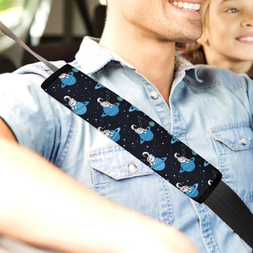 Universal Soft and Comfortable Funny Astronaut Seat Belt Shoulder Pad for Girls and Boys, Most Cars, 2 Pack Seat Belt Covers Cushion Shock Absorption - color: Pattern 378
