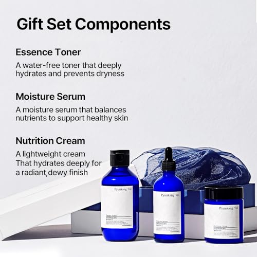 Pyunkang Yul PKY Barrier Line Skincare Gift Set, Holiday Essentials for Moisturizing & Nourishing, Toner, Serum & Face Cream, Ideal for Gifting (3-Item Set) - color: Barrier line(Gift-Wrapped)