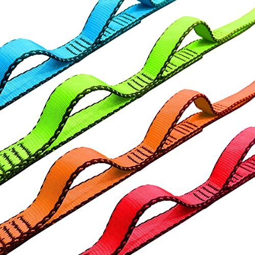 53 Inches Nylon Daisy Chains Rope Climbing Lanyard Straps Looped Strong Slings 23 kN Aerial Yoga Webbing - color: 2PCS Green