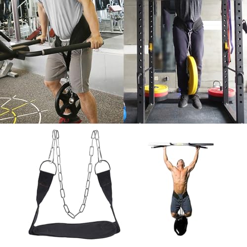 Dip Belt Weightlifting Weight With Chain For Pullups Gym Lifting For Powerlifting Bodybuilding Workout Strength Training Belt